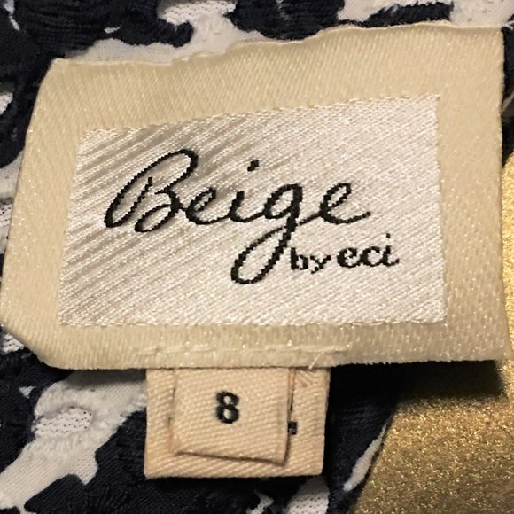 BEIGE BY ECI Blue & White Cotton Eyelet Dress - Picture 11 of 12